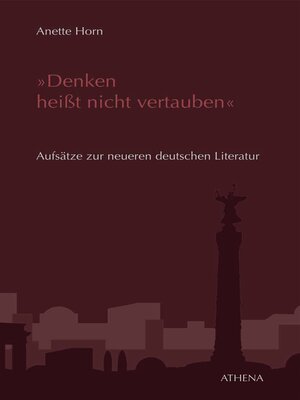cover image of "Denken heißt nicht vertauben"